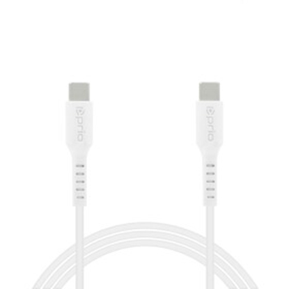Attēls no PRIO High-Speed Charge & Sync USB-C to USB-C Cable 5A 2m white