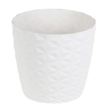 Attēls no Puķu pods Crystal matt recycled 16cm balts