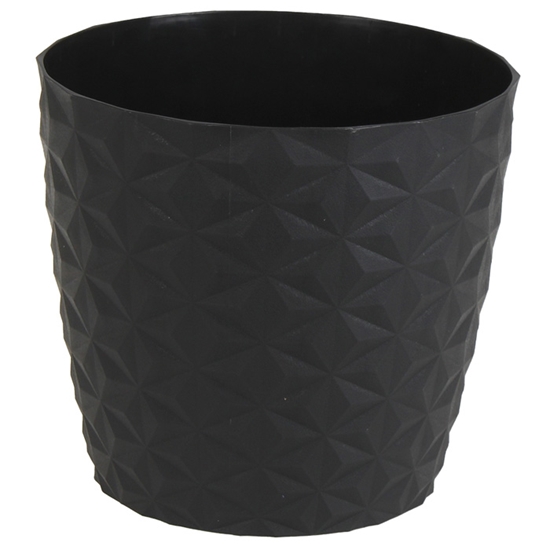 Picture of Puķu pods Crystal matt recycled 16cm melns