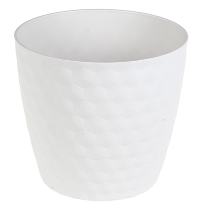 Attēls no Puķu pods Ruby matt recycled 19 cm ice balts