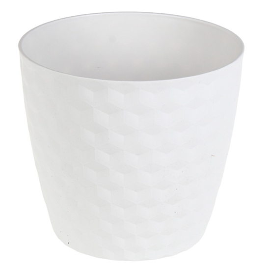 Picture of Puķu pods Ruby matt recycled 19 cm ice balts