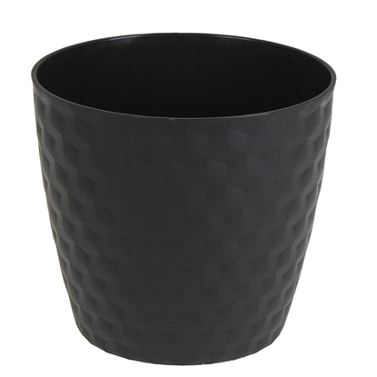 Attēls no Puķu pods Ruby matt recycled 19 cm melns