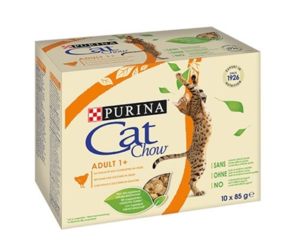 Изображение PURINA Cat Chow Chicken, Zucchini - wet cat food - 10x85 g