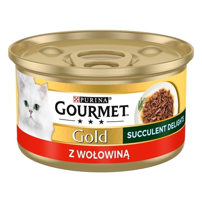 Attēls no PURINA Gourmet Gold Succulent Delights Beef - wet cat food - 85g