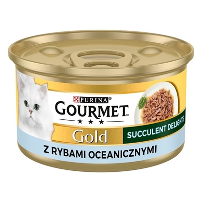 Изображение PURINA Gourmet Gold Succulent Delights Ocean fish - wet cat food - 85g