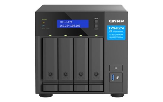 Picture of QNAP TVS-H474 NAS Tower Ethernet LAN Black G7400