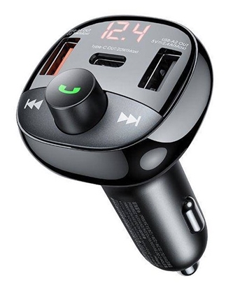 Picture of Remax RCC331 FM Bluetooth Transmitter MP3 / 2xUSB / Type-C / MicroSD