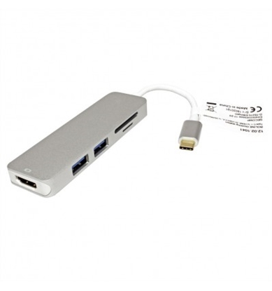 Picture of ROLINE USB Type C docking station, 4K HDMI, 2x USB3.0 Ports, 1x SD/MicroSD Card