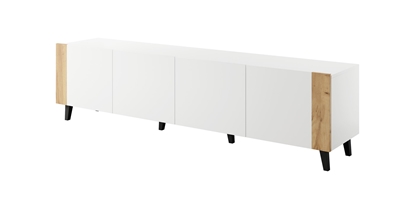 Attēls no RTV cabinet FARO 200x42x52 white matt + oak craft
