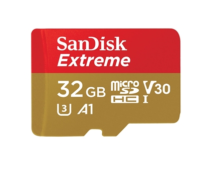 Attēls no SanDisk Extreme 32 GB MicroSDHC UHS-I Class 10
