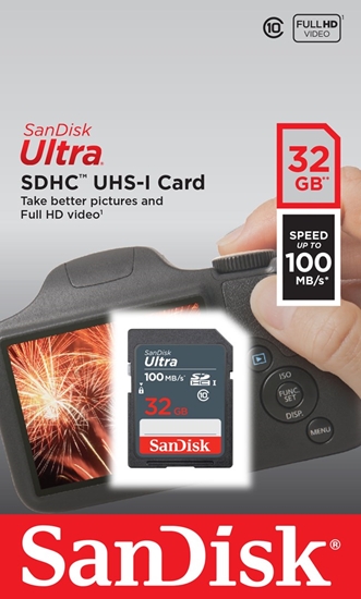 Picture of SanDisk Ultra 32GB SDHC Mem Card 100MB/s memory card UHS-I Class 10