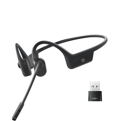 Attēls no Shokz OpenComm UC - Black Headset Wireless Ear-hook Office/Call center Bluetooth