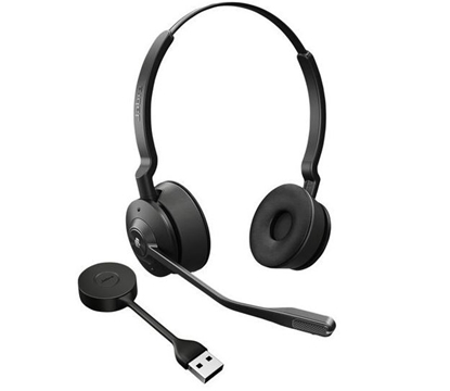 Picture of Jabra Engage 55 Headset Wireless Head-band Office/Call center Black, Titanium