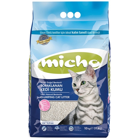 Picture of Pakaiši kaķiem Micho Bentonite Baby Powder 7.5kg