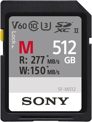 Attēls no Sony memory card SDXC 512GB M-Series UHS-II C10 U3 V60
