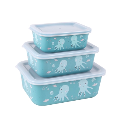 Attēls no Stoneline | Awave Set of storage box | 21941 | Storage box | Capacity  L | 3 pc(s) | Dishwasher proof | Turquoise