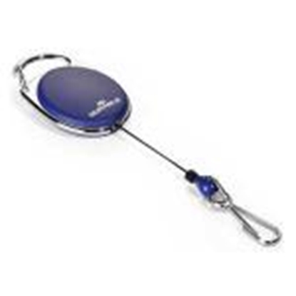 Picture of Turētājs personas kartem izvelkams ar karabīni,  zils DURABLE