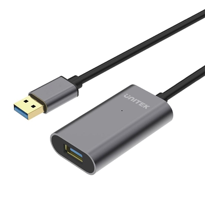 Attēls no UNITEK Y-3005 USB cable 10 m USB 3.2 Gen 1 (3.1 Gen 1) USB A Grey