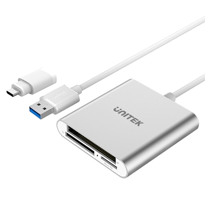 Picture of UNITEK Y-9313 card reader USB 3.2 Gen 1 (3.1 Gen 1) Silver