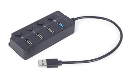 Attēls no USB Centrmezgls Gembird 4-port USB 3.1 Black