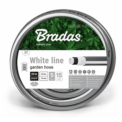 Picture of Ūdens šļūtene White Line 3/4''-20m pelēka