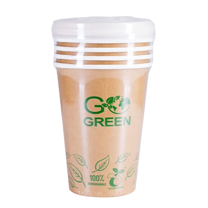 Attēls no Vienreizliet. Trauki ar vāciņu Go Green 940ml 5gab.