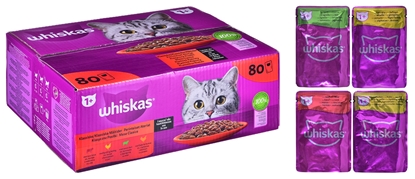 Picture of WHISKAS Classic meals in sauce - wet cat food - 80x85 g