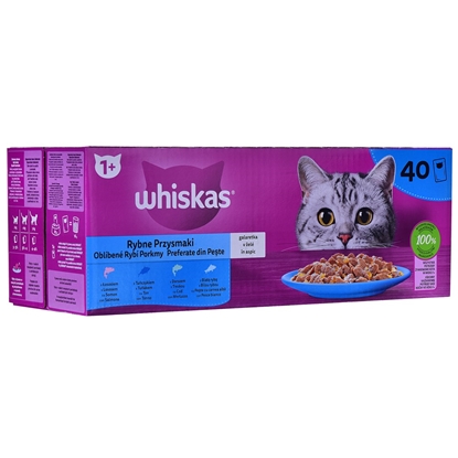 Изображение WHISKAS Fish Favourites in jelly - wet cat food - 40x85 g