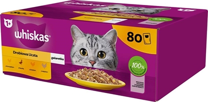 Picture of WHISKAS Poultry Feasts in Jelly - wet cat food - 80x85 g