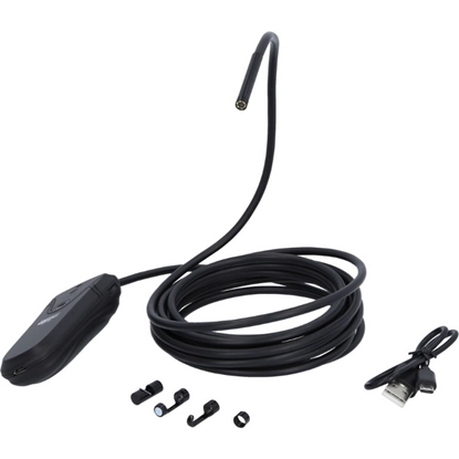 Picture of Wi-Fi video scope set with Ų 5.5 mm 0° front camera probe, 3,5m , 5 pcs, KS Tools