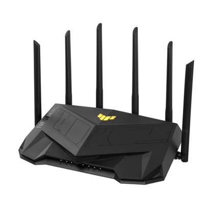 Изображение Wireless Router|ASUS|Wireless Router|6000 Mbps|Mesh|Wi-Fi 5|Wi-Fi 6|IEEE 802.11a|IEEE 802.11b|IEEE 802.11g|IEEE 802.11n|USB 3.2|4x10/100/1000M|1x2.5GbE|LAN \ WAN ports 1|Number of antennas 6|TUFGAMINGAX6000