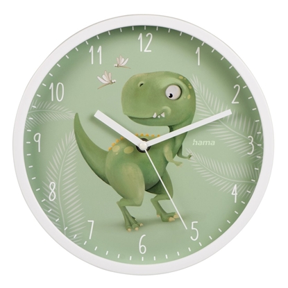Attēls no Hama Happy Dino Quartz clock Round Green, White