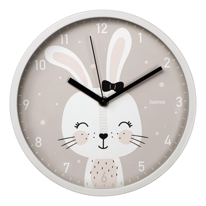 Attēls no Hama Lovely Bunny Quartz clock Circle Grey, White