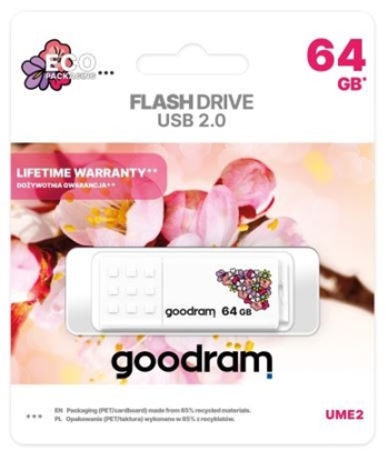 Изображение Zibatmiņa Goodram 64GB UME2 USB 2.0 Spring White