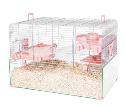 Picture of ZOLUX Panas Colour 80 - rodent cage - pink