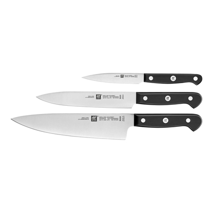 Picture of ZWILLING 36130-003-0 Set de 3 Couteaux, Acier Inoxydable, Noir, 34 x 14 x 3 cm 3 pc(s) Knife set