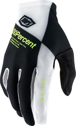 Attēls no 100% Rkawiczki 100% CELIUM Glove black white fluo yellow roz. L (dugo doni 193-200 mm) (NEW)