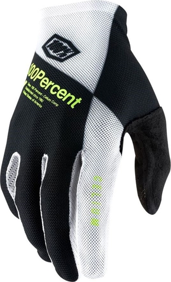 Picture of 100% Rkawiczki 100% CELIUM Glove black white fluo yellow roz. XL (dugo doni 200-209 mm) (NEW)