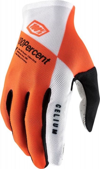 Picture of 100% Rkawiczki 100% CELIUM Glove fluo orange white roz. M (dugo doni 187-193 mm) (NEW)