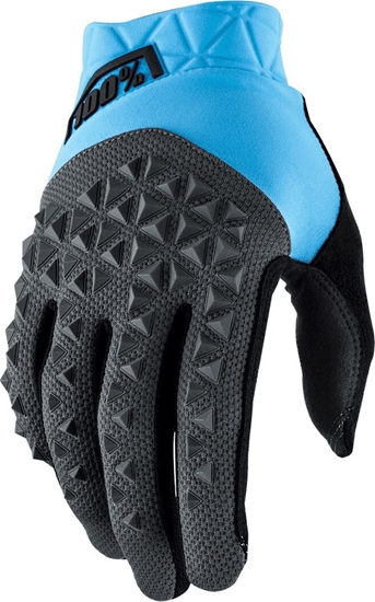 Picture of 100% Rkawiczki 100% GEOMATIC Glove cyan charcoal roz. S (dugo doni 181-187 mm) (NEW)