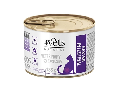 Attēls no 4VETS Natural Gastro Intestinal Cat - wet cat food - 185 g