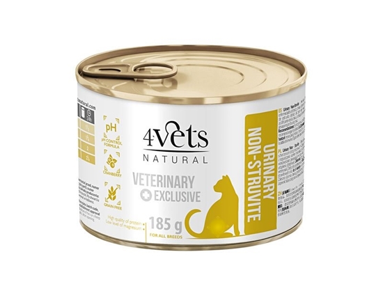 Picture of 4VETS Natural Urinary No Struvit Cat - wet cat food - 185 g