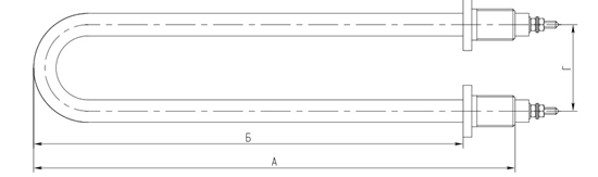 Picture of 5.0 kW-100/95 cm Ūdenim TEN J 220, U veida, g=10cm