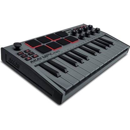 Attēls no AKAI MPK Mini MK3 Control keyboard Pad controller MIDI USB Black, Grey