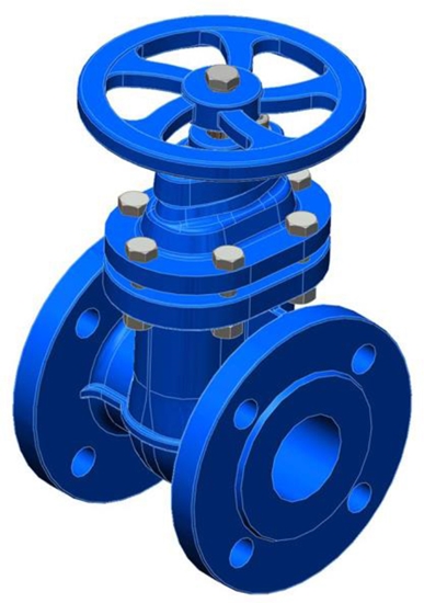 Изображение Atloku aizbīdnis ar rokratu L=140, DN40