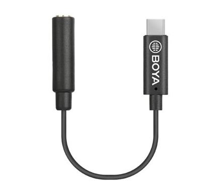 Picture of BOYA BY-K4 audio cable 3.5mm USB Type-C Black