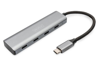 Picture of DIGITUS USB-C 4 Port HUB Alumin. Housing 4xUSB-C 3.1 Gen1,5Gbps