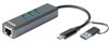 Picture of D-Link USB-C/USB to Gigabit Ethernet Adapter with 3 USB 3.0 Ports DUB-2332