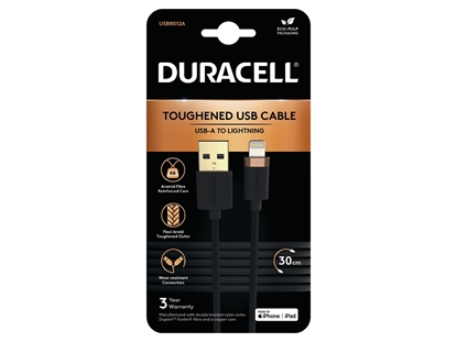 Attēls no Duracell USB8012A lightning cable Black