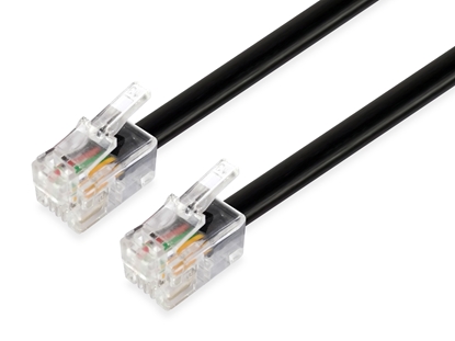 Picture of Equip 105104 telephone cable 5 m Black